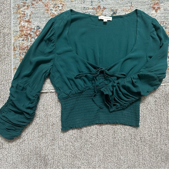 LA Hearts from Pacsun cropped top • emerald green • worn 5-10 times - Picture 1 of 5